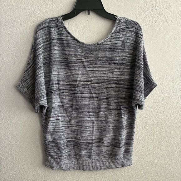 💥LOFT Grey Boxy Crew-neck Pullover Top L - Picture 2 of 10